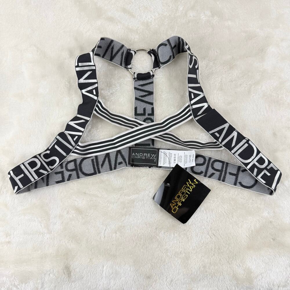 Andrew Christian Chest Harness Underwear Men's One Size Black White